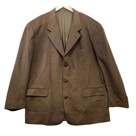 Vintage Colombo Mens Wool Blazer Jacket Brown Vasari Made In Italy
